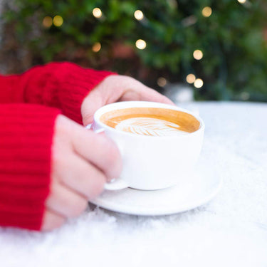 Barnie's  Santa's  White Christmas Whole Bean Coffee with Smooth Coconut, Caramel and Warm Vanilla Flavors, Medium Roasted Arabica Coffee Beans, 10 oz Bag